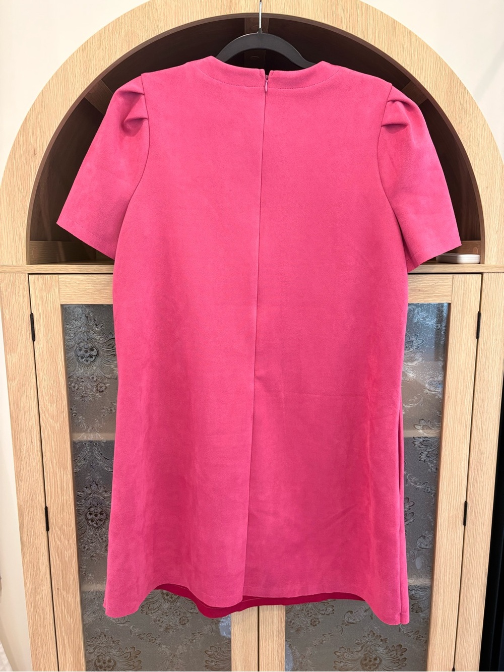 Fate Pink Pearl-Accent Puff-Sleeve Shift Dress - Picture 3 of 3